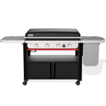 Weber Grills Slate 36 Inch Freestanding 4 Burner Propane Gas Rust Resistant Flat Top Griddle with Digital Thermometer Black 1500216350