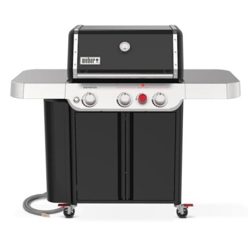 Weber Grills Genesis E 330 Freestanding Natural Gas Grill with Sear Burner and Grill Locker   Black