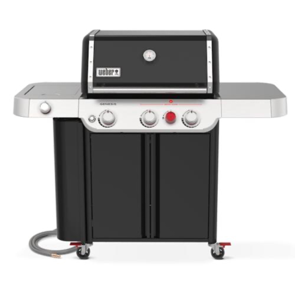 Weber Grills Genesis E 335 Freestanding Natural Gas Grill with Sear Burner and Side Burner   Black
