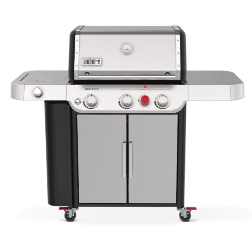 Weber Grills Genesis S 335 Freestanding Propane Gas Grill with Sear Burner and Side Burner   Stainless Steel
