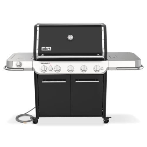 Weber Grills Summit FS38 E Freestanding Natural Gas Grill with Rotisserie Sear Burner and Side Burner   Black