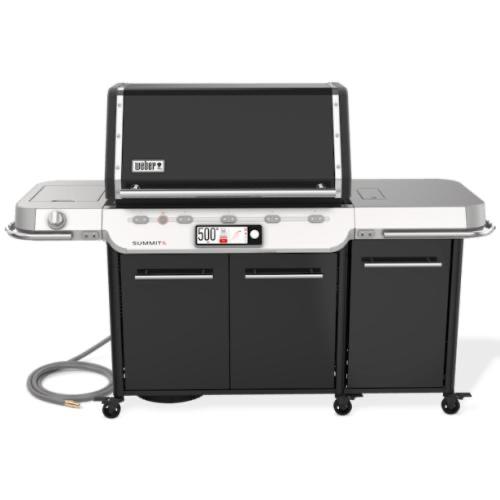Weber Grills Summit Smart FS38X E Wi Fi Connected Freestanding Natural Gas Grill with Rotisserie Sear Burner and Side Burner   Black