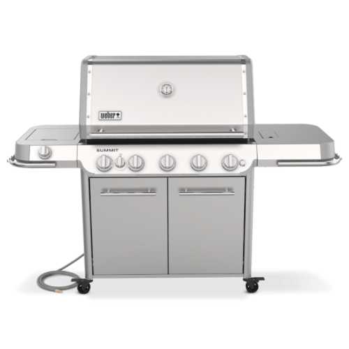 Weber Grills Summit FS38 S Freestanding Natural Gas Grill with Rotisserie Sear Burner and Side Burner   Stainless Steel