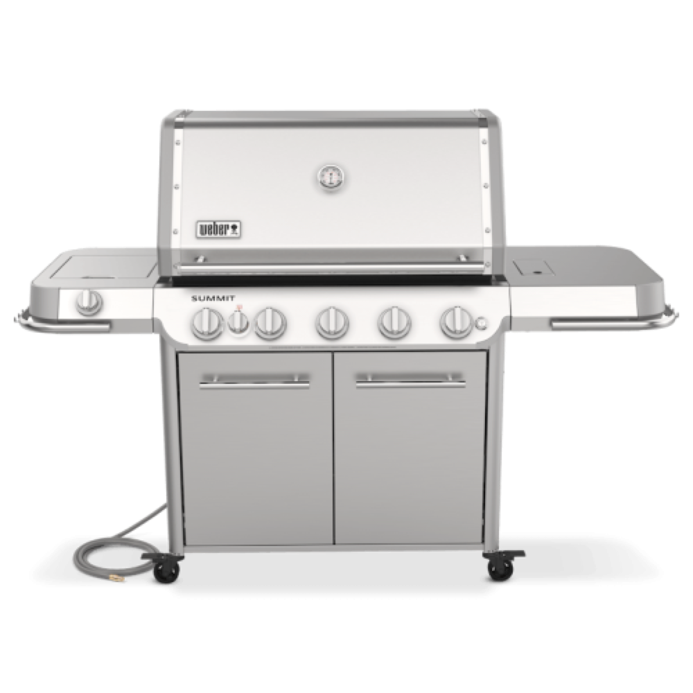 Weber Grills Summit FS38 S Freestanding Natural Gas Grill with Rotisserie Sear Burner and Side Burner   Stainless Steel