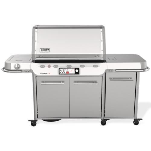 Weber Grills Summit Smart FS38X S Wi Fi Connected Freestanding Propane Gas Grill with Rotisserie Sear Burner and Side Burner   Stainless Steel