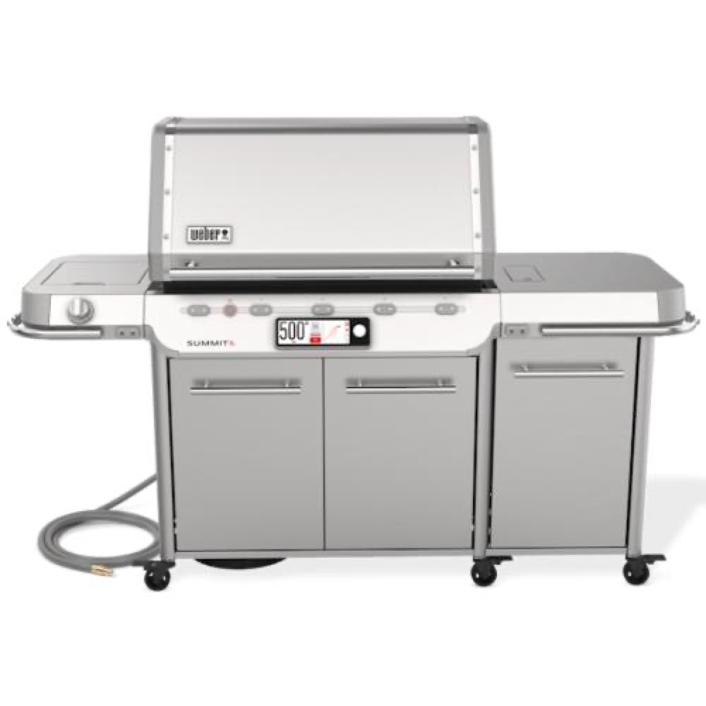Weber Grills Summit Smart FS38X S Wi Fi Connected Freestanding Natural Gas Grill with Rotisserie Sear Burner and Side Burner   Stainless Steel
