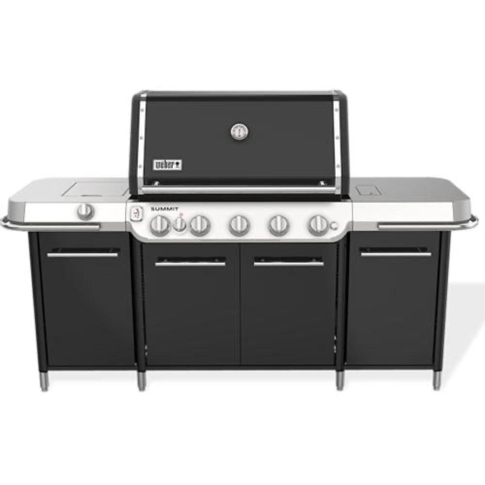 Weber Grills Summit GC38 E Grill Center Propane Gas Grill with Rotisserie Sear Burner and Side Burner   Black