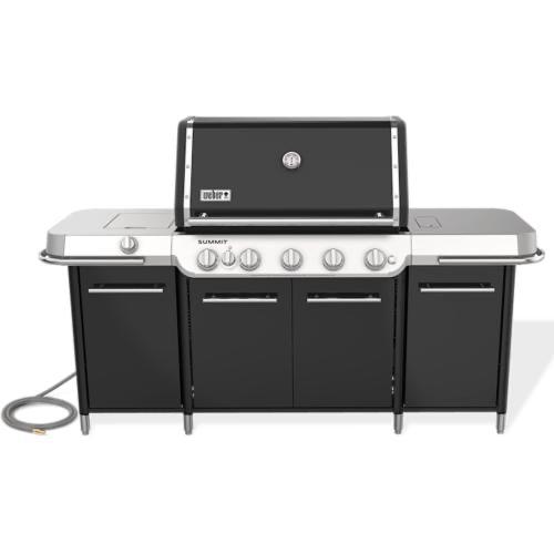 Weber Grills Summit GC38 E Grill Center Natural Gas Grill with Rotisserie Sear Burner and Side Burner   Black