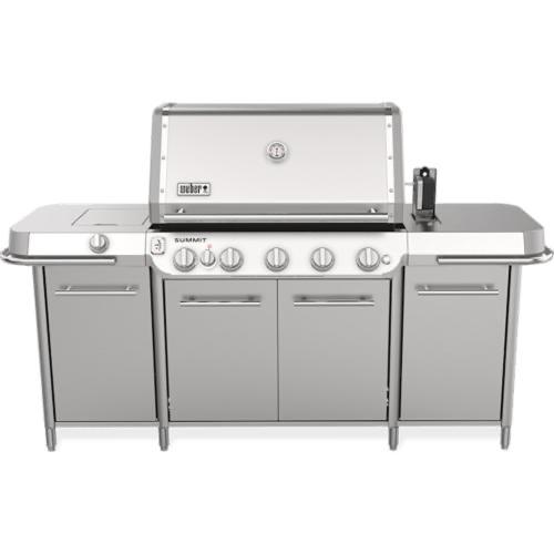 Weber Grills Summit GC38 S Grill Center Propane Gas Grill with Rotisserie Sear Burner and Side Burner   Stainless Steel