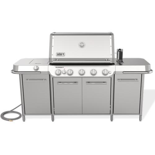 Weber Grills Summit GC38 S Grill Center Natural Gas Grill with Rotisserie Sear Burner and Side Burner   Stainless Steel