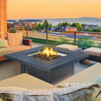 Napoleon St Tropez 48 Inch 60 000 BTU Propane Gas Square Patioflame Table STTR2 BZ Sunset350