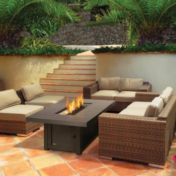 Napoleon St Tropez 55 Inch 60 000 BTU Propane Gas Rectangular Patioflame Table STTR1 BZ Lifestyle350