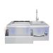 Summerset Grills 30 Inch Stainless Steel Built In Bar Center with Ice Chest LED Lighting and Sink