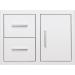 Summerset Grills 30 Inch Stainless Steel Right Hinged Access Door  and  Double Drawer Combo