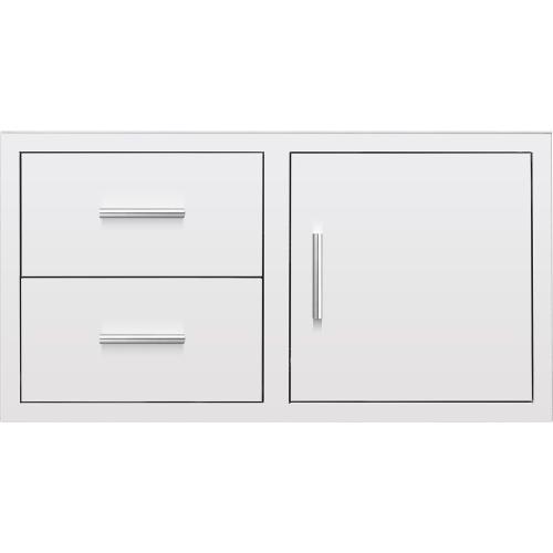 Summerset Grills 42 Inch Stainless Steel Right Hinged Access Door  and  Double Drawer Combo