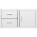 Summerset Grills 42 Inch Stainless Steel Right Hinged Access Door  and  Double Drawer Combo