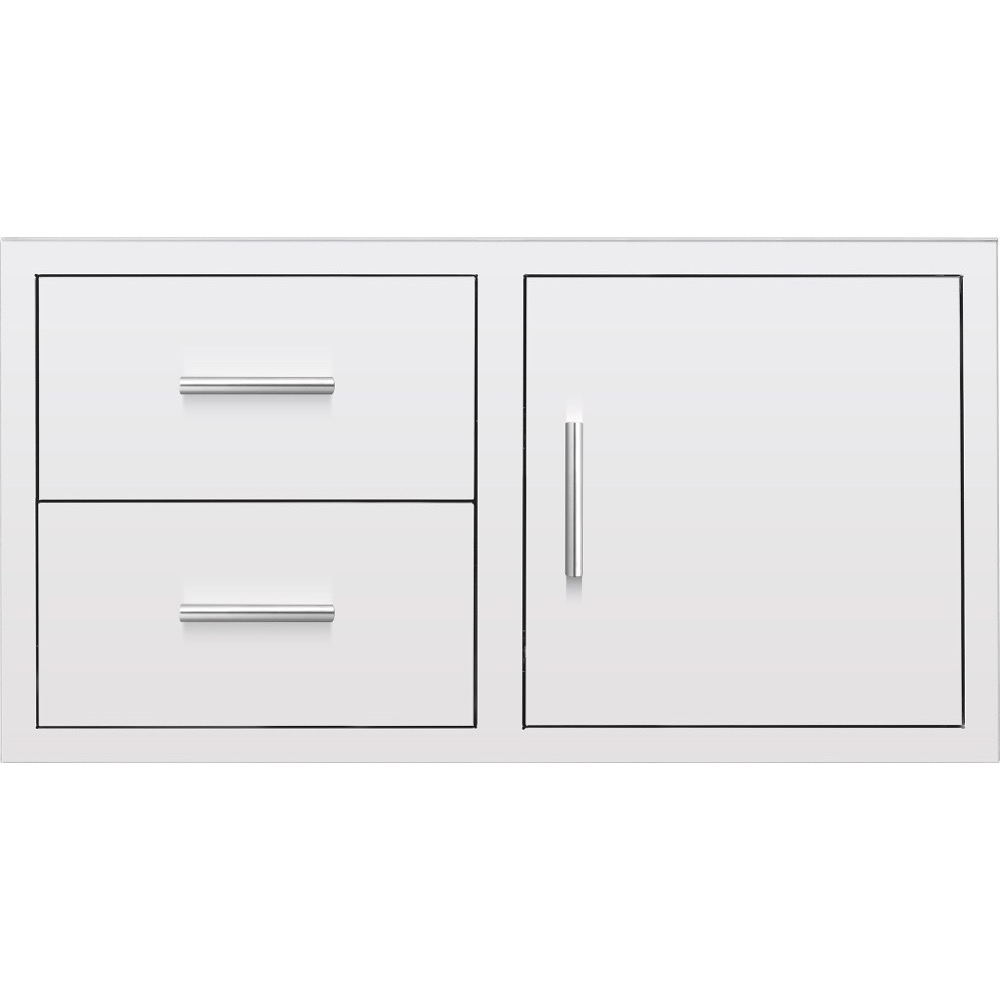 Summerset Grills 42 Inch Stainless Steel Right Hinged Access Door  and  Double Drawer Combo