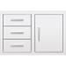 Summerset Grills 33 Inch Stainless Steel Right Hinged Access Door  and  Triple Drawer Combo