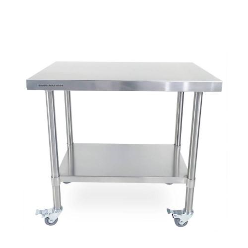 Tagwood BBQ 35 Inch Freestanding Stainless Steel Prep Work Table