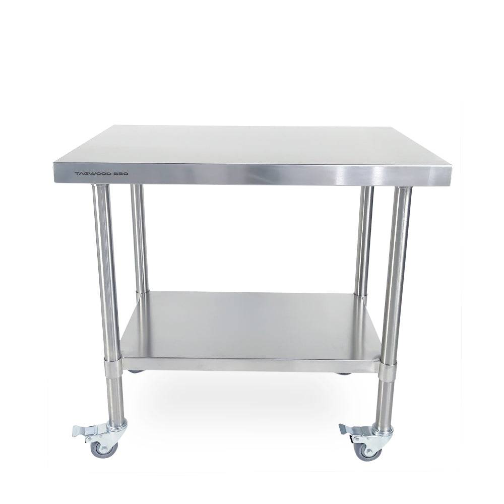 Tagwood BBQ 35 Inch Freestanding Stainless Steel Prep Work Table