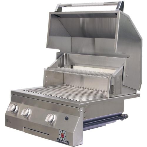 Solaire 27 Inch Deluxe Built In All Convection Propane Grill With Rotisserie