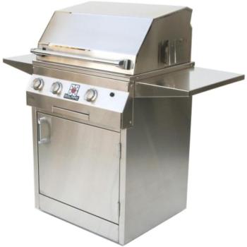 Solaire 27 Inch Deluxe InfraVection Propane Gas Grill with Rotisserie On Standard Cart SOL AGBQ 27GVIXLC LP350