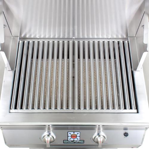 Solaire 30 Inch Freestanding All Infrared Natural Gas Grill on Premium Cart