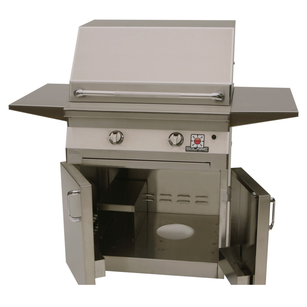 Solaire 30 Inch Freestanding All Infrared Propane Gas Grill on Standard Cart
