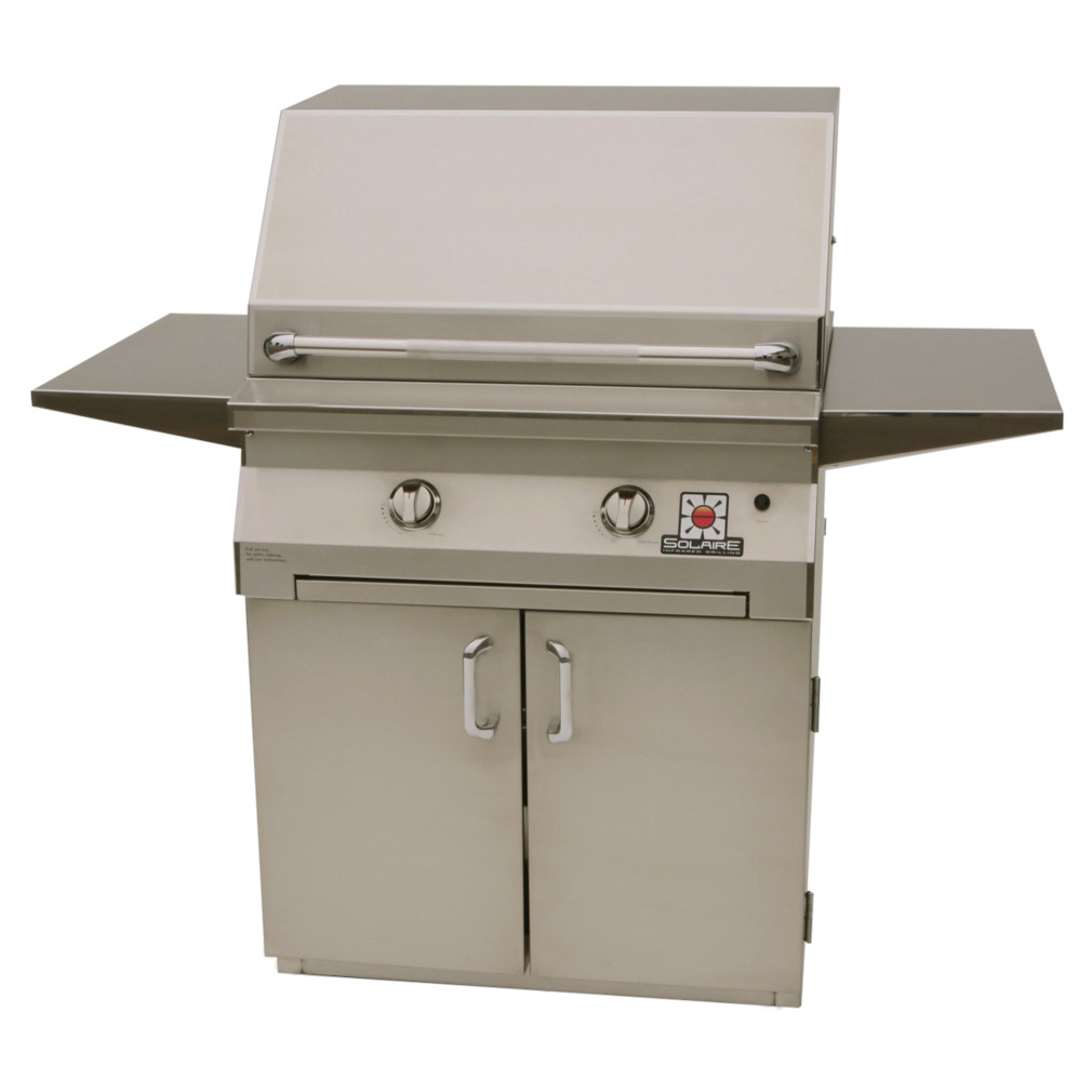 Solaire 30 Inch Freestanding InfraVection Propane Gas Grill on Standard Cart With One Infrared Burner