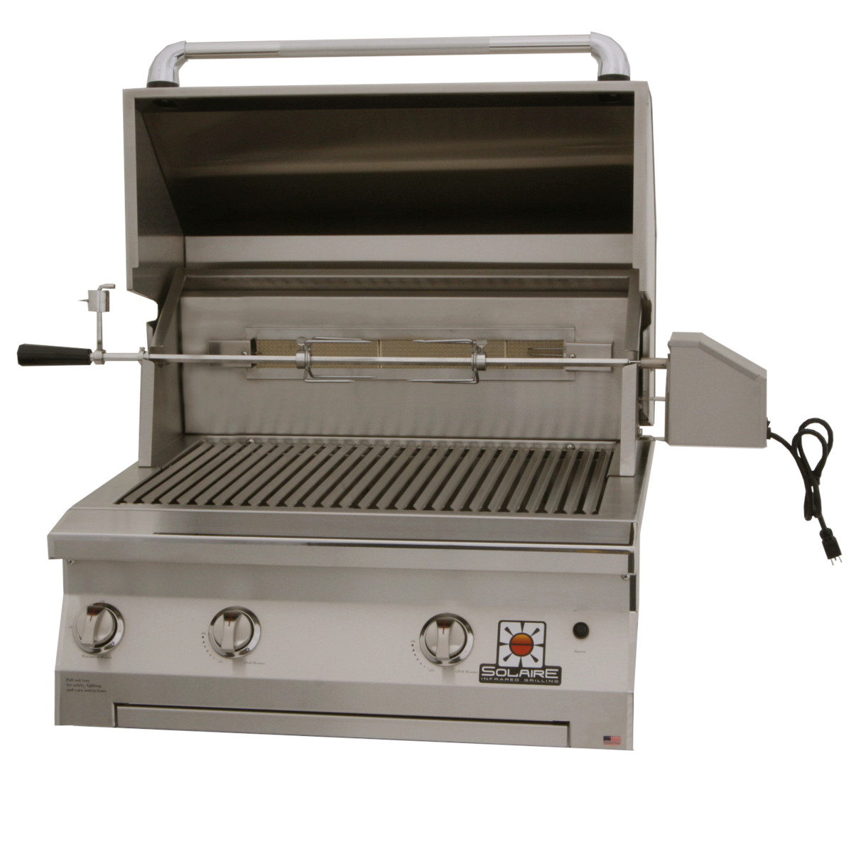 Solaire 30 Inch Built In InfraVection Propane Gas Grill with Rotisserie With One Infrared Burner