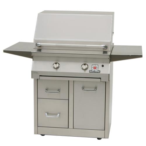Solaire 30 Inch Freestanding InfraVection Propane Gas Grill with Rotisserie on Premium Cart With One Infrared Burner