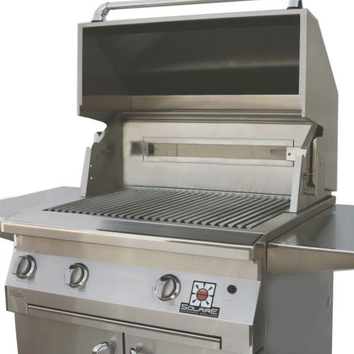Solaire 30 Inch Freestanding InfraVection Natural Gas Grill with Rotisserie on Premium Cart With One Infrared Burner