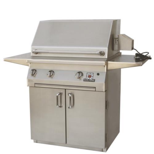 Solaire 30 Inch Freestanding InfraVection Propane Gas Grill with Rotisserie on Standard Cart With One Infrared Burner