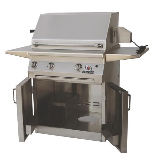 Solaire 30 Inch Freestanding All Convection Natural Gas Grill with Rotisserie on Standard Cart