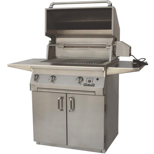 Solaire 30 Inch Freestanding All Convection Natural Gas Grill with Rotisserie on Standard Cart