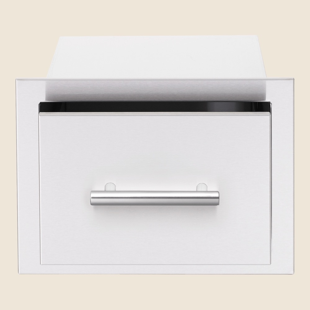 Summerset Grills 17 Inch Stainless Steel Flush Mount Single Access Drawer