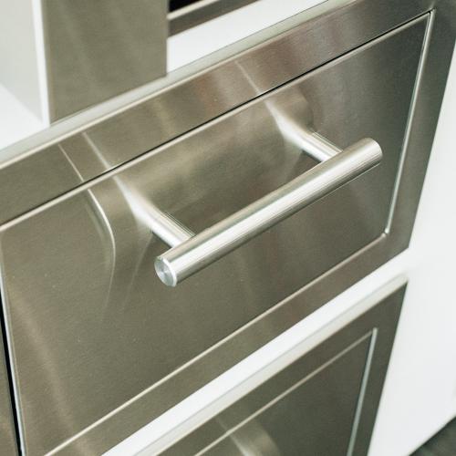 Summerset Grills 17 Inch Stainless Steel Flush Mount Single Access Drawer