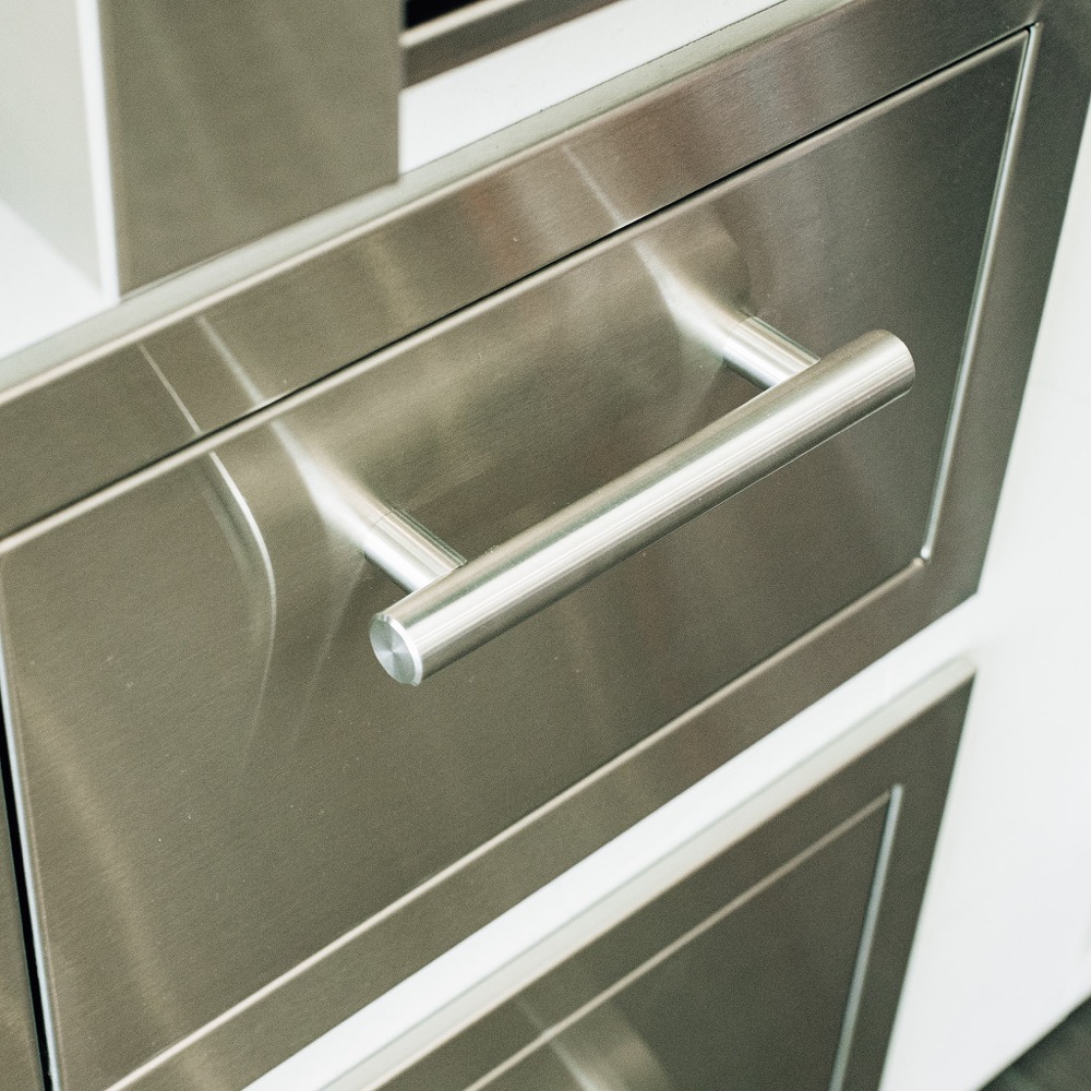 Summerset Grills 17 Inch Stainless Steel Flush Mount Single Access Drawer