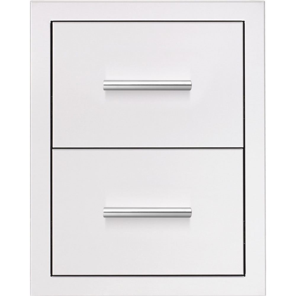Summerset Grills 17 Inch Stainless Steel Flush Mount Double Access Drawer