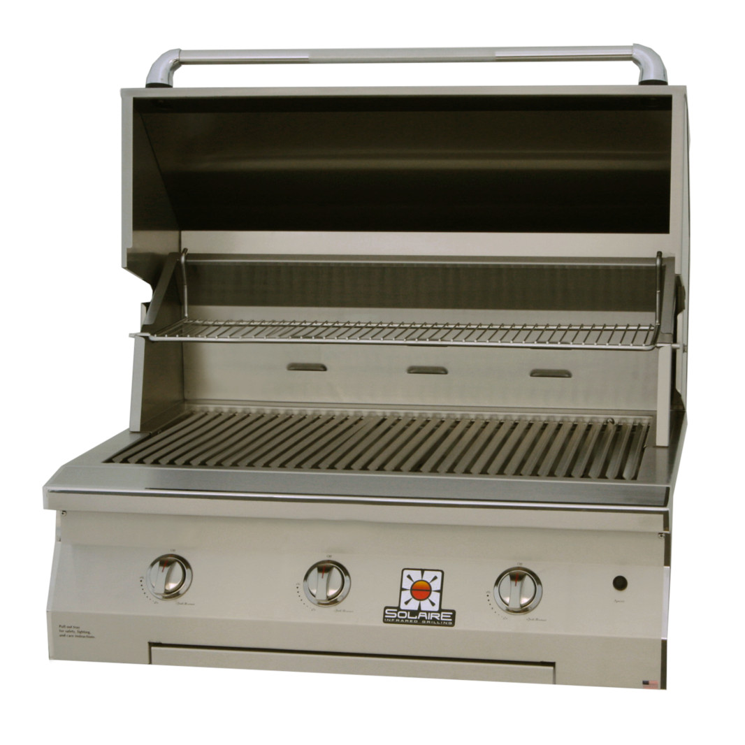 Solaire 36 Inch Built In InfraVection Natural Gas Grill With Two Infrared Burners