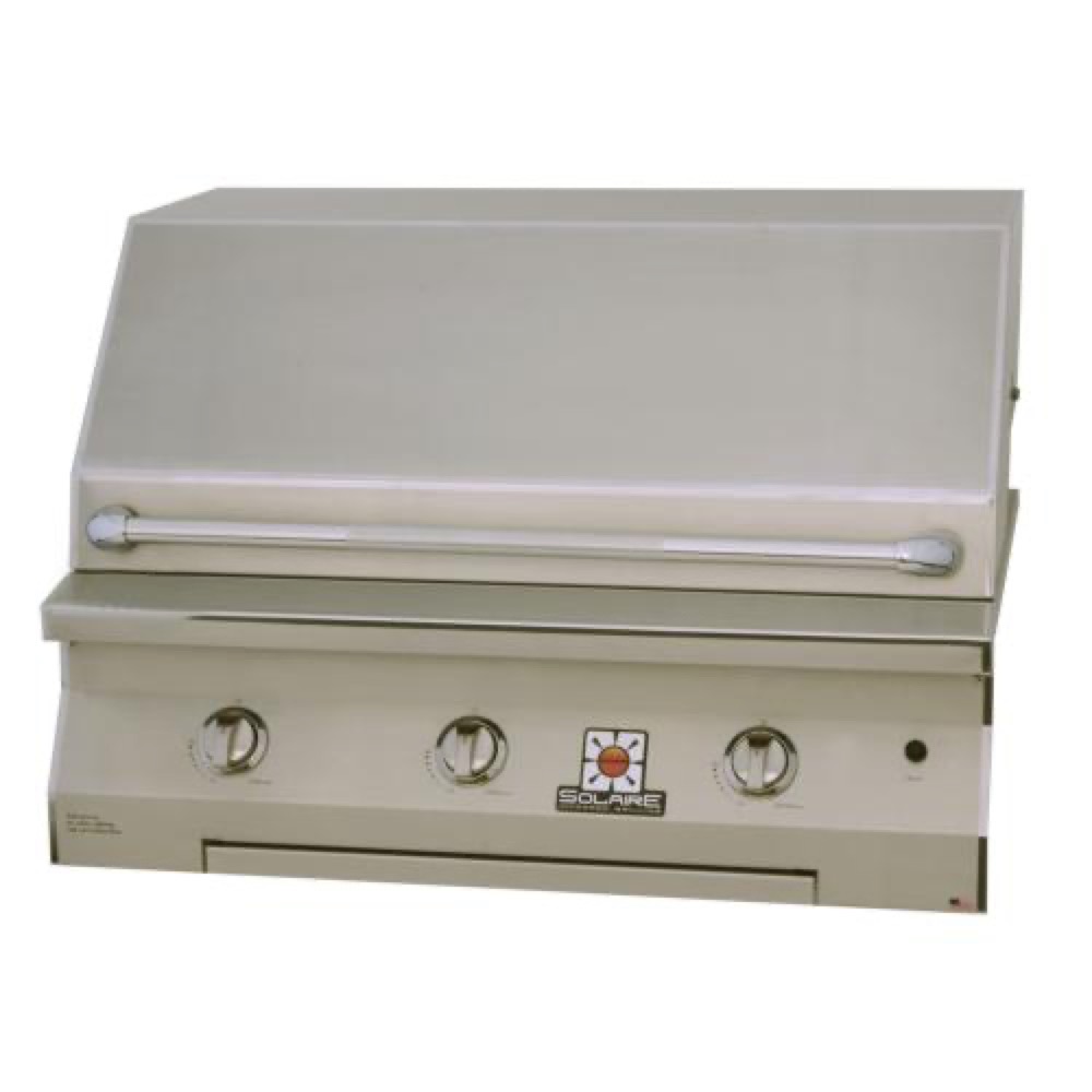 Solaire 36 Inch Built In InfraVection Natural Gas Grill With Two Infrared Burners
