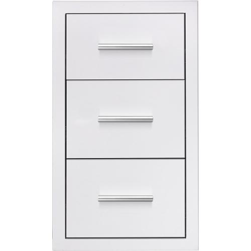 Summerset Grills 17 Inch Stainless Steel Flush Mount Triple Access Drawer