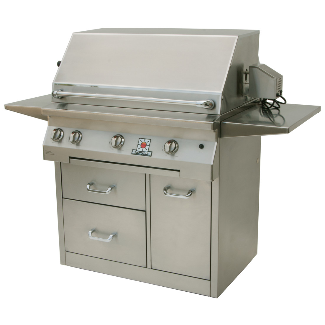 Solaire 36 Inch Freestanding All Infrared Natural Gas Grill on Premium Cart