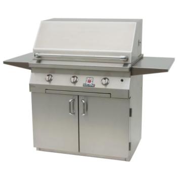 Solaire 36 Inch Freestanding Convection Propane Gas Grill on Standard Cart SOL IRBQ 36C LP 350