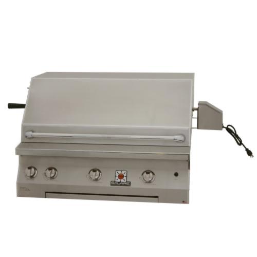 Solaire 36 Inch Built In InfraVection Propane Gas Grill with Rotisserie