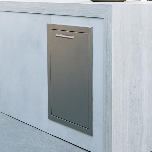 Summerset Grills 20 Inch Stainless Steel Flush Mount Roll Out Trash and Recycling Bin