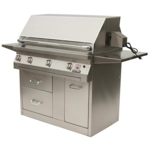 Solaire 42 Inch Freestanding All Convection Natural Gas Grill on Premium Cart