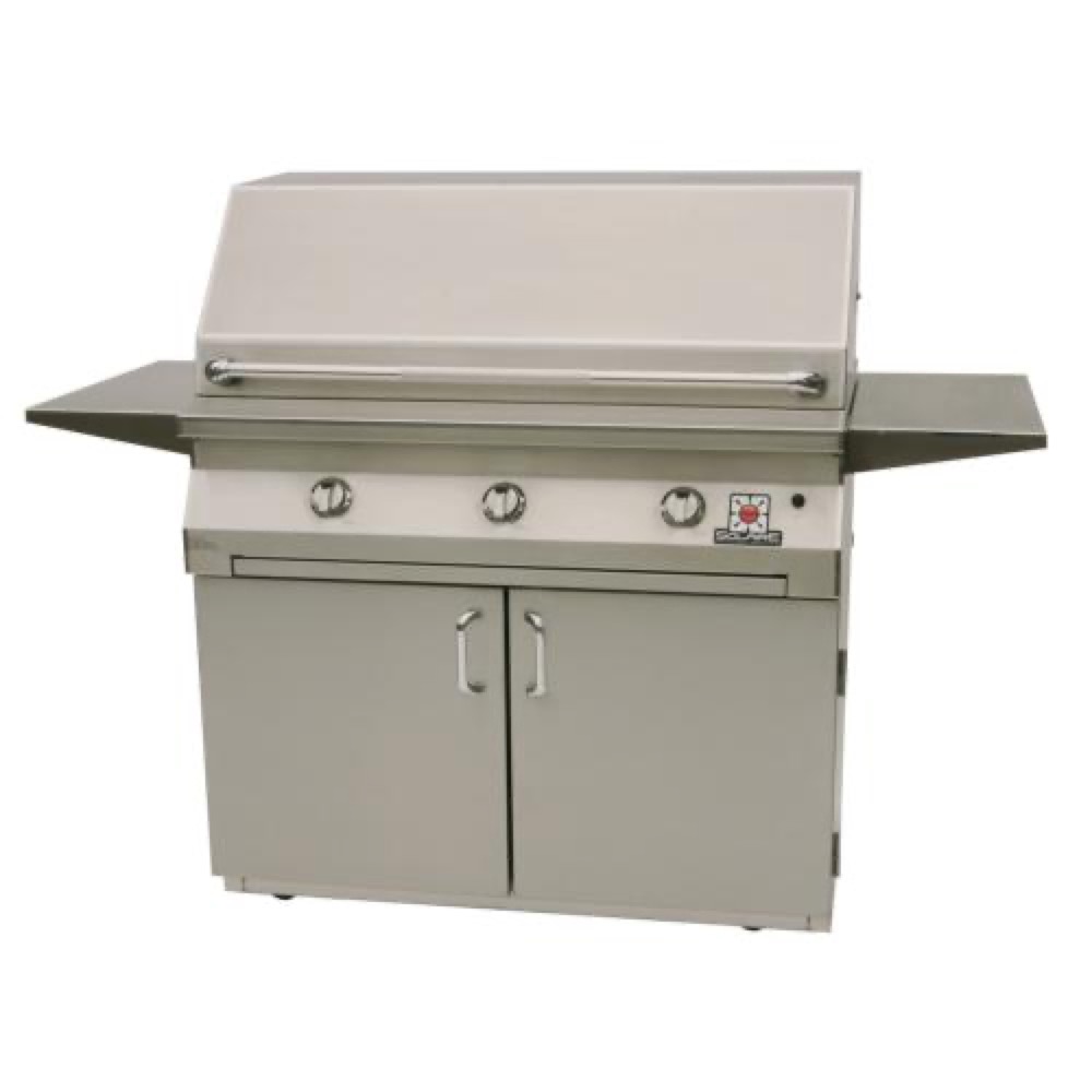 Solaire 42 Inch Freestanding All Infrared Natural Gas Grill on Standard Cart
