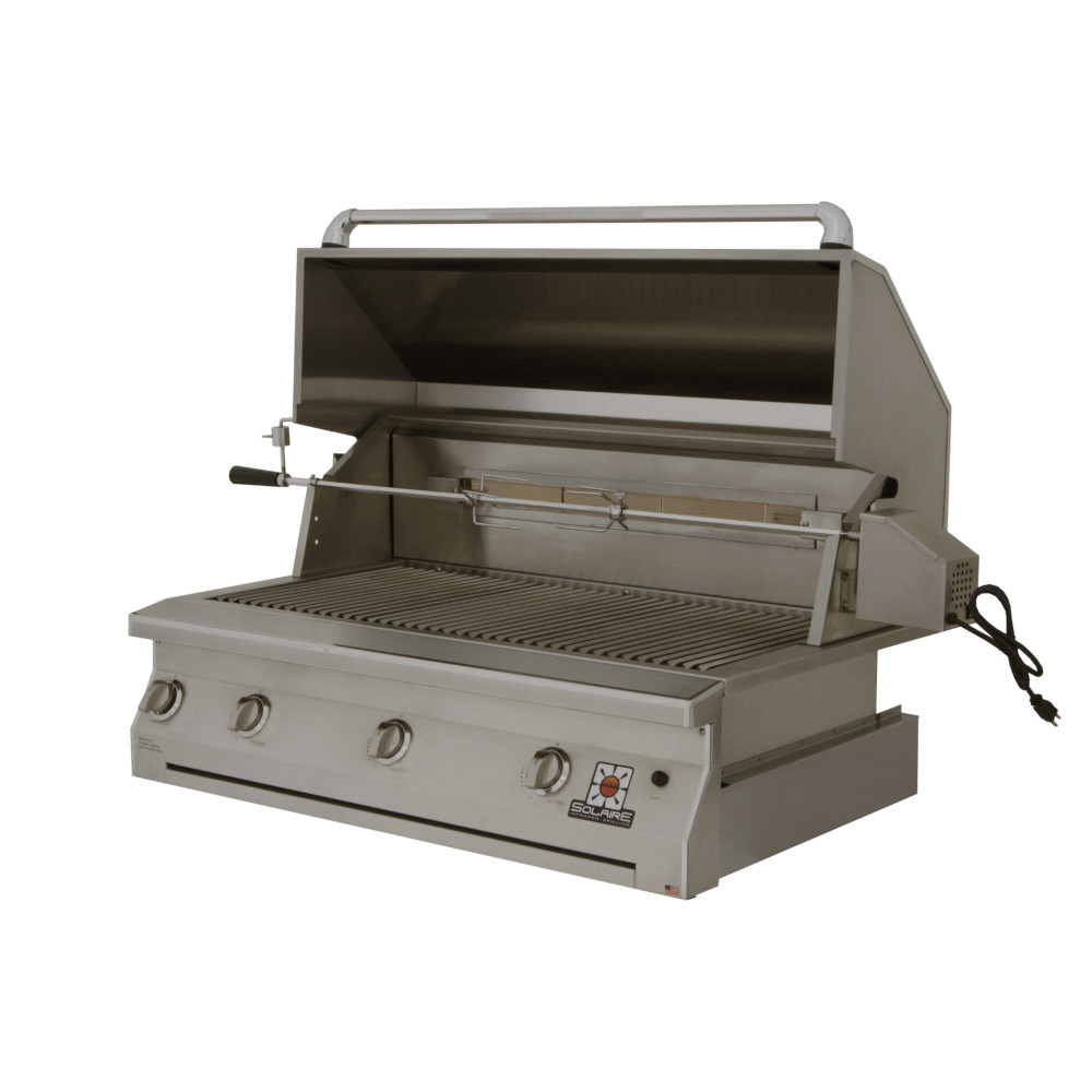 Solaire 42 Inch Built In InfraVection Propane Gas Grill With One Infrared Burner and Rotisserie