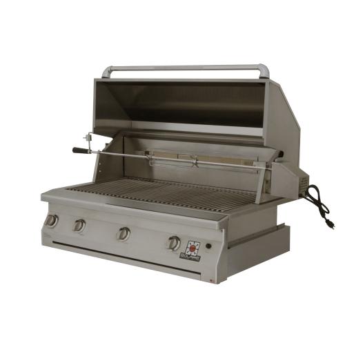 Solaire 42 Inch Built In InfraVection Natural Gas Grill With One Infrared Burner and Rotisserie